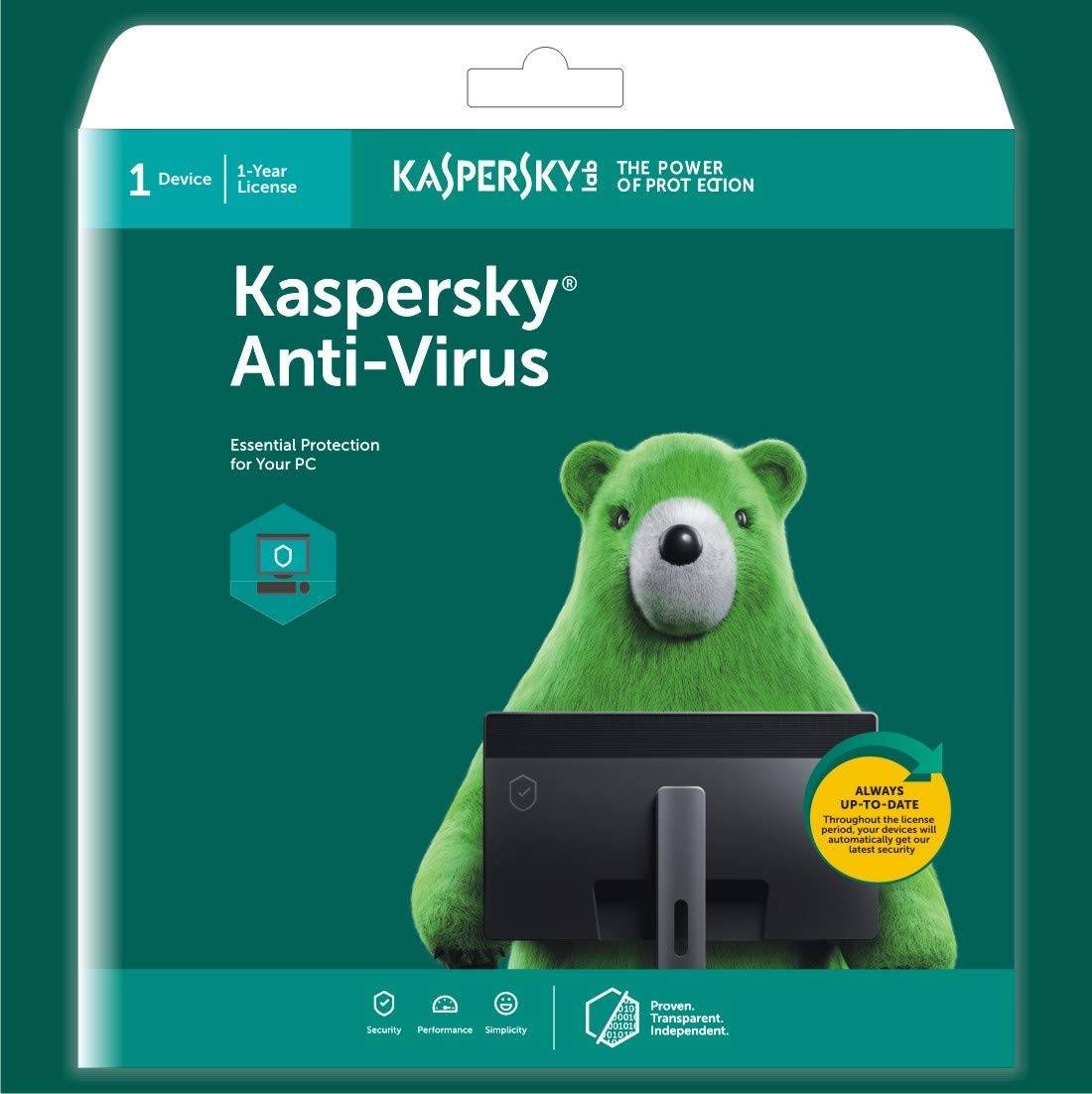 Kaspersky Anti-Virus Latest Version (CD) - 1 PC, 1 Year